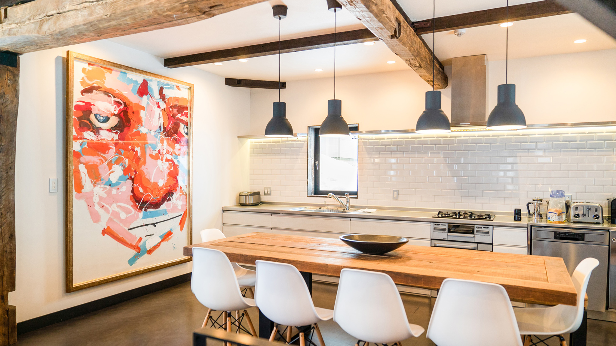 Momiji Lodge - Art Detail in Dining Area Momiji Lodge - Art Detail in Dining Area